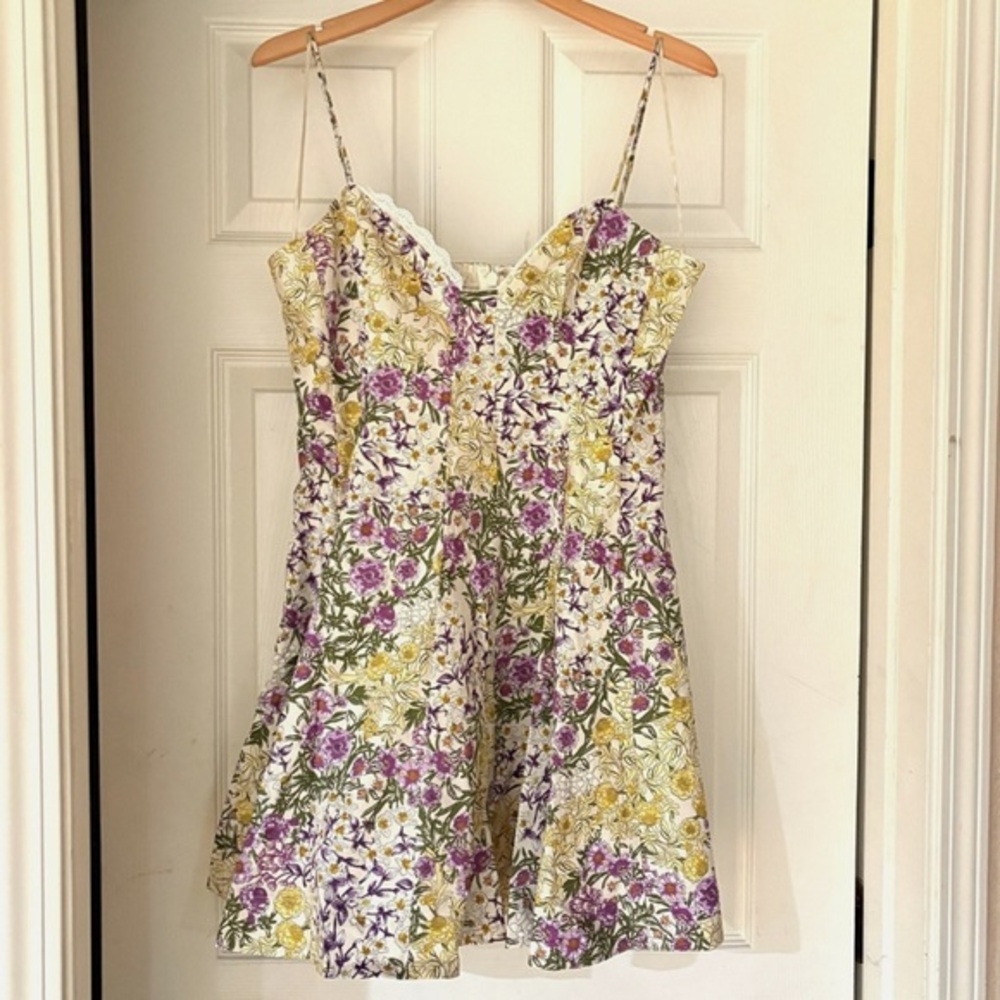 NWT Maeve x Anthropologie Lace Trim Sweetheart Mini Dress | M - Picture 4 of 11